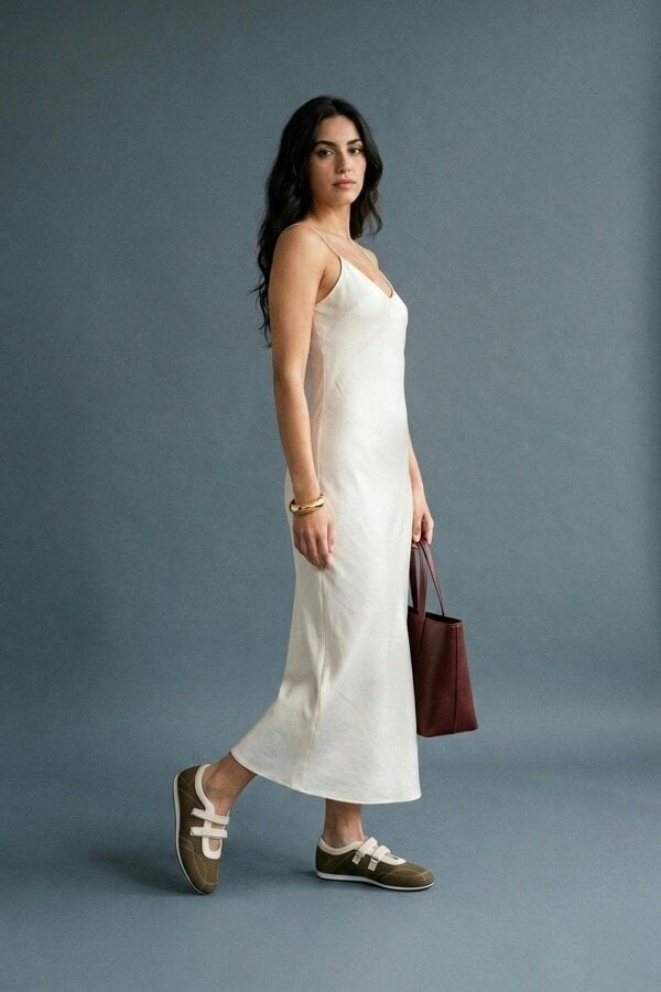 ikrush Elowen Contrast Two Strap Flat Pumps