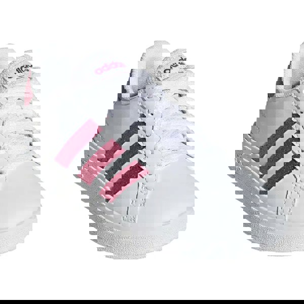 Adidas Kids Grand Court 2.0 Synthetic Leather Trainers - White