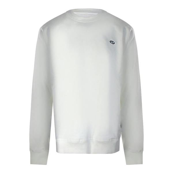Diesel Plain White Sweatshirt