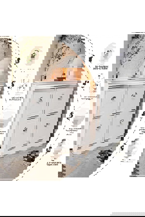 Living and Home Modern 2-Tier Flip Down Shoe Cabinet