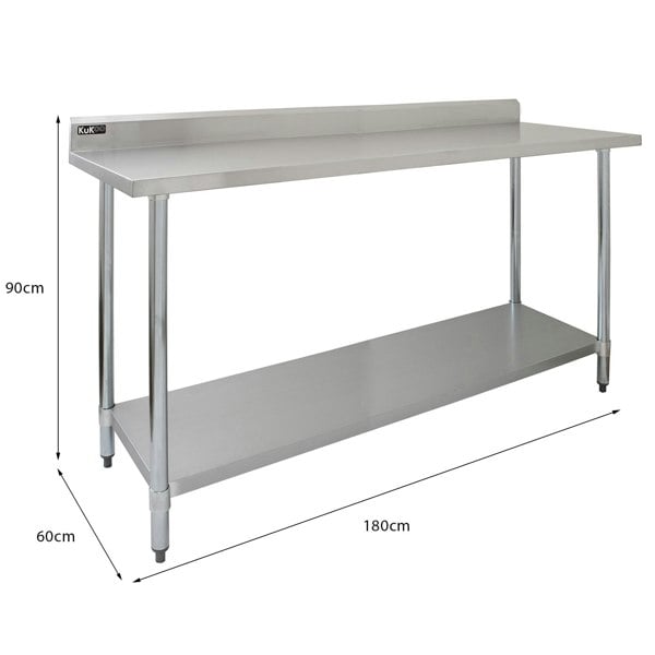 Kukoo 6ft Catering Bench With Single Over-Shelf
