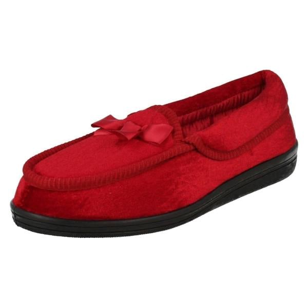 Four Seasons Ladies Four Seasons Full Slippers with Bow Detail
