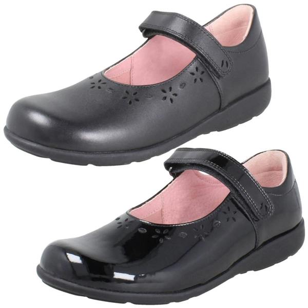 Start-rite Girls Startrite Flower Punch Detail Mary Jane School Shoes Emily