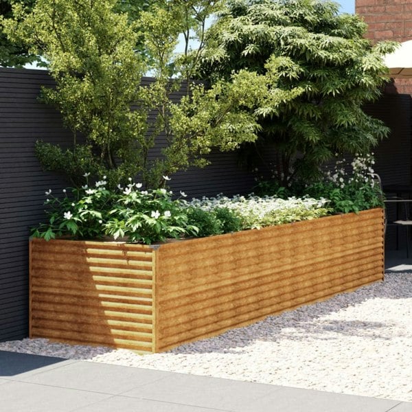 Berkfield Garden Raised Bed 386x100x69 cm Corten Steel