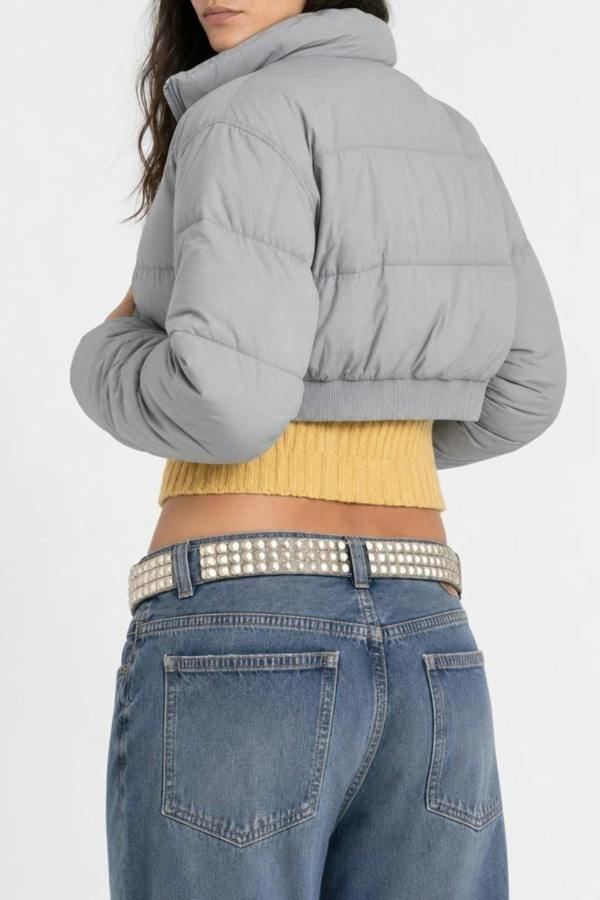 SVNX Black Silver Studded Belt