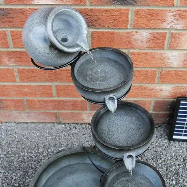 Monstershop Grey 4 Tier Spilling Bowls Water Feature