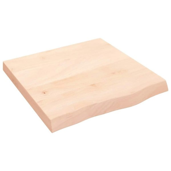 Berkfield Wall Shelf 60x60x6 cm Untreated Solid Wood Oak