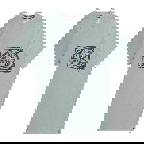 Animal Mens Tropical Leaves Organic T-Shirt - Corn Blue