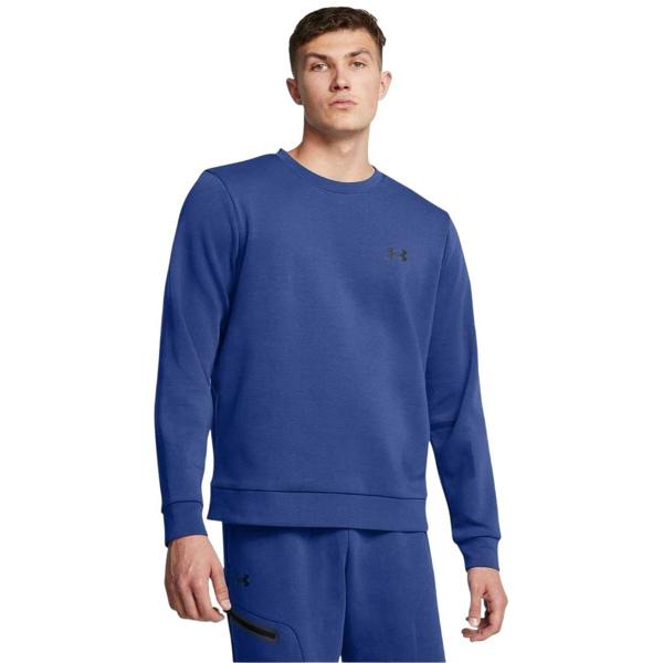 Under Armour Mens Fleece Regular Sweatshirt - Tech Blue/Black - 