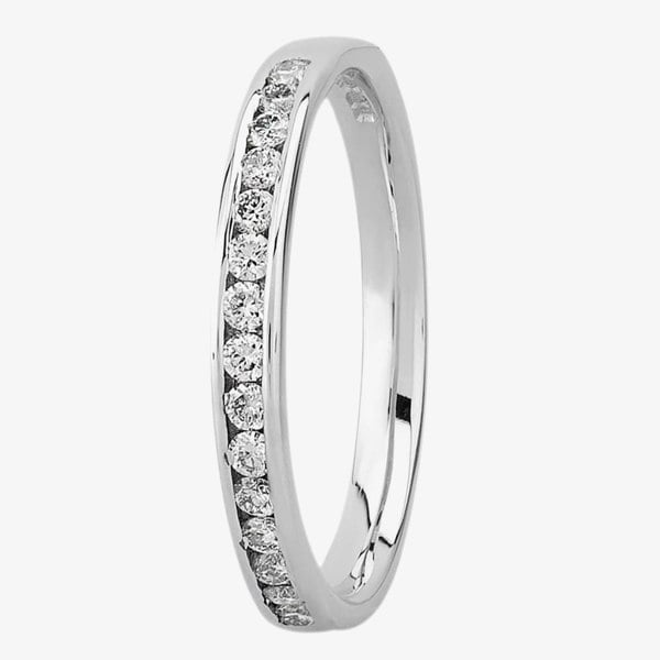 T. H. Baker 9ct White Gold 0.25ct Diamond Half-Eternity Ring 8991/9W/DQ10/25PT