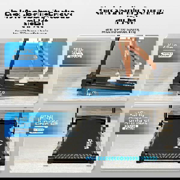 Centra Folding Treadmill Running Machine 4 in 1 Walking Pad Bluetooth LED Remote