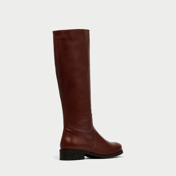 Calla Bella Knee-High Boots for Bunions & Wide Feet - Brown Leather