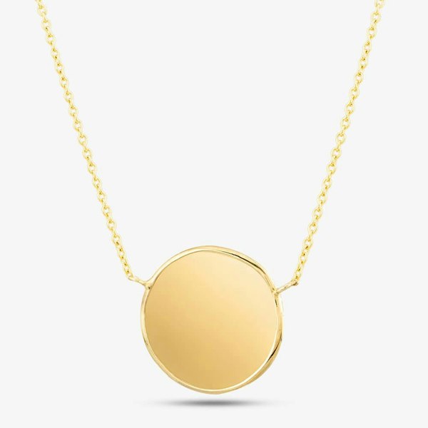 T. H. Baker 9ct Yellow Gold Round Disc Necklace CA031-17