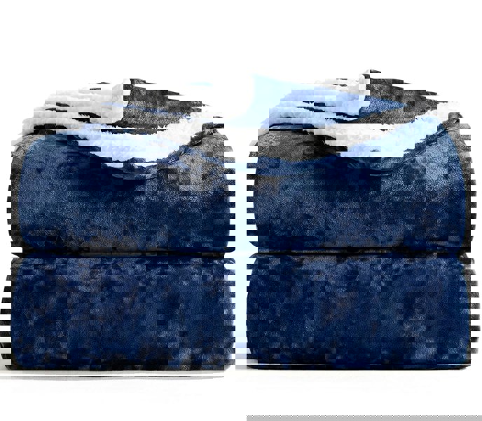 Velosso Crushed Velvet Sherpa Reverse Throw