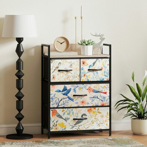 Wyld Haus Tonona Wooden White 4 Drawer Storage Chest