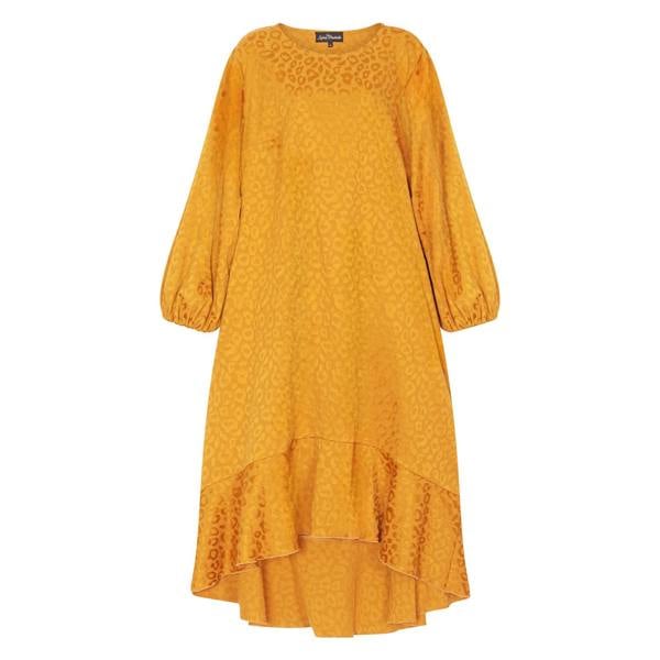 Gold Leopard Midi Dress 