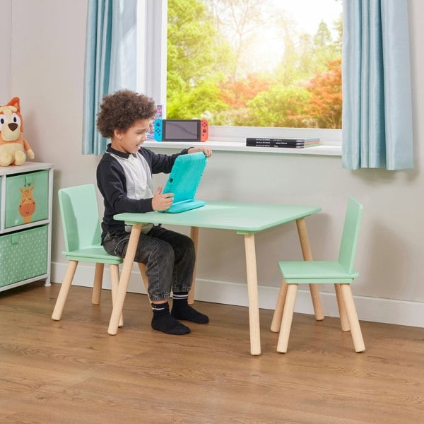 Liberty House Toys Kids Green Table and Two Chairs Set