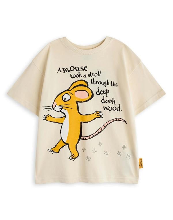 Gruffalo & Friends Unisex Kids Beige Mouse Short Sleeved T-Shirt