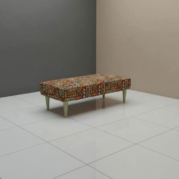 Sleek fixed-top bench with high-density foam for firm seating