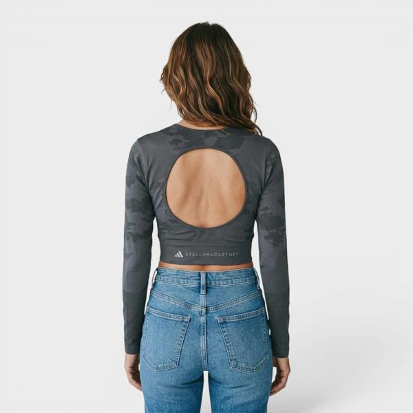 Stella McCartney Adidas Truestrength Seamless Long Sleeve Yoga Top Black