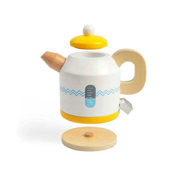 Bigjigs Toys Wooden Tea Set For Two Set - Includes A Kettle, Teacups And More