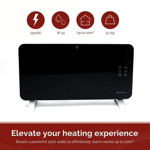 Rediffusion Smart Glass Panel Heater 1500W