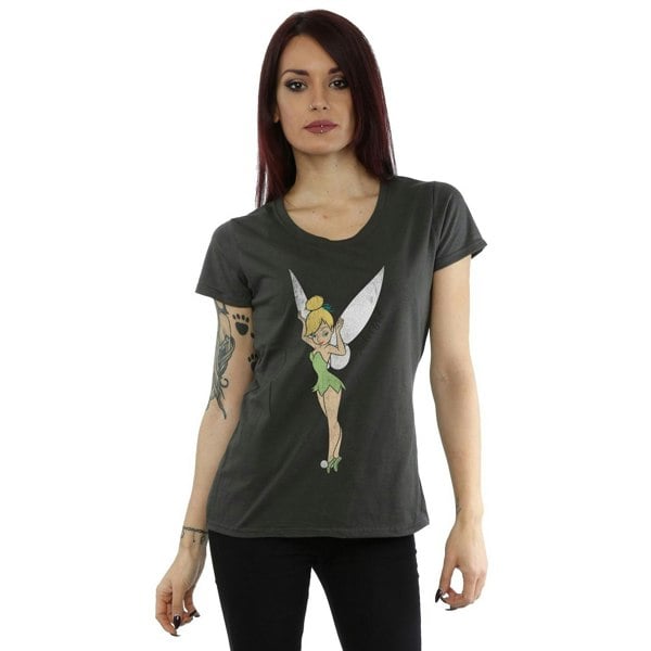 Disney Womens/Ladies Classic Tinkerbell Cotton T-Shirt - Light Graphite