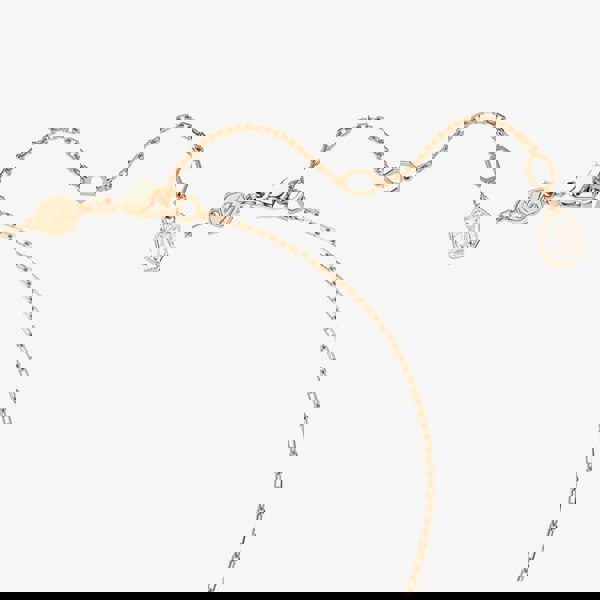 Swarovski Dextera Rose Gold Tone Plated Crystal Circle Necklace 5692257