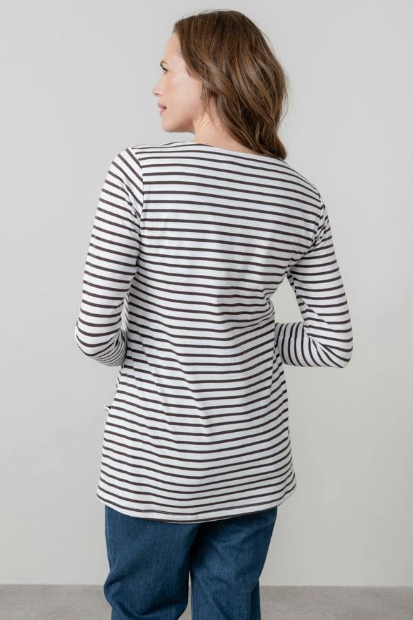 Lily & Me Maple Striped Jersey Tunic Chocolate