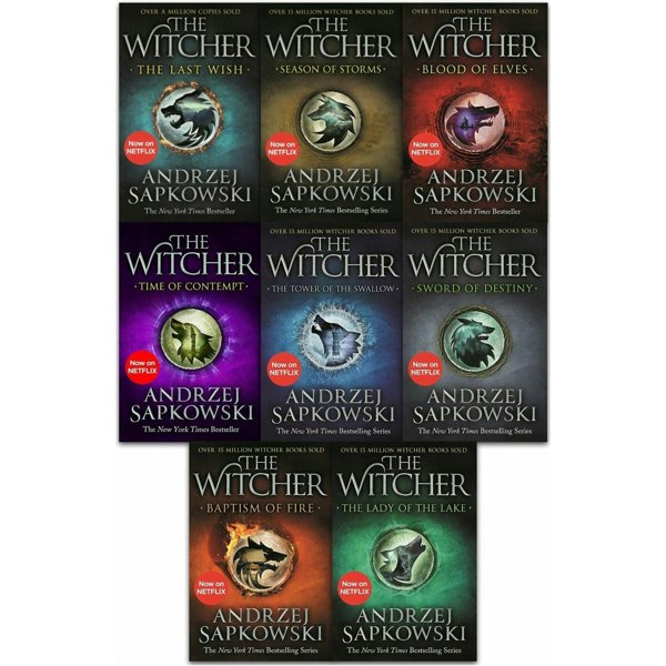 Andrzej Sapkowski Witcher Series Collection 8 Books Set Season of Storms Inc The Last Wish - Netflix