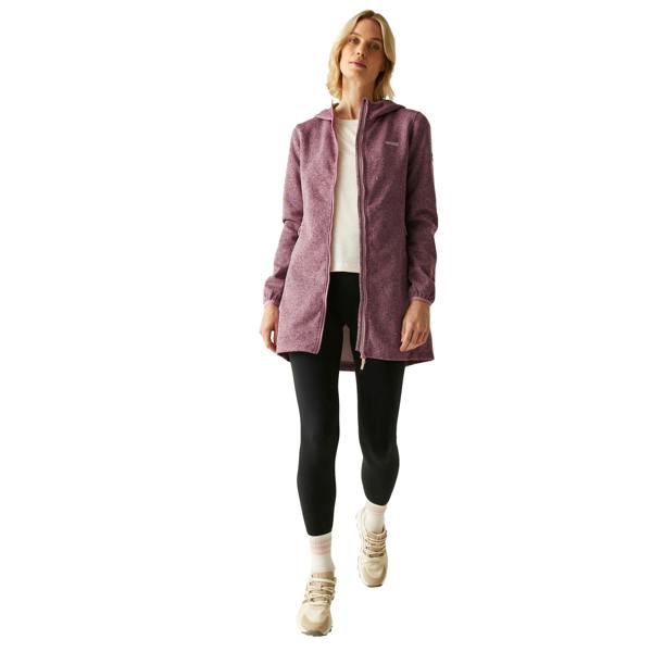Regatta Womens/Ladies Bloomfield Marl Longline Fleece Jacket - Lilas/Light Vanilla - 