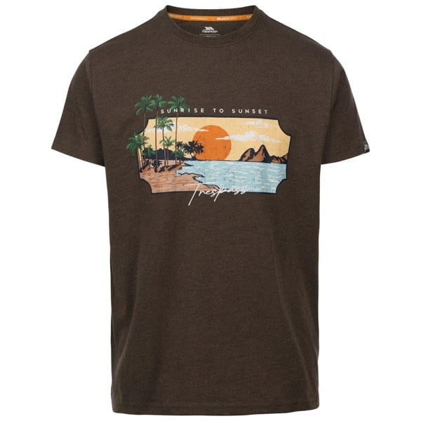 Trespass Mens Pendla Printed T-Shirt - Peat Marl