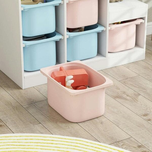 Bobobiy Toy Storage Organiser, Three-Layer Kids Toy Storage Units, with Removable Bins, for Ages 3-8 Years, Multi-colour