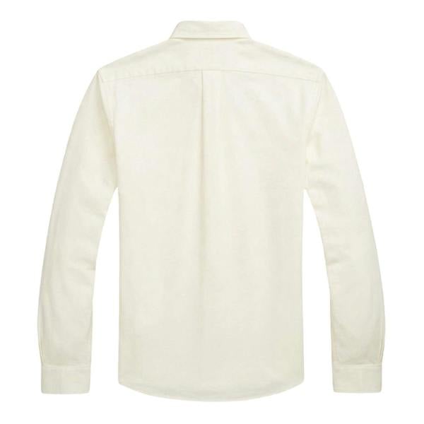 Ralph Lauren Mens Premium Cotton Button-Down Shirt - Parchment - 