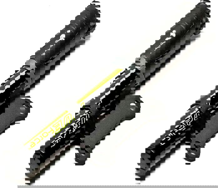 Awe 80 PSI CNC 6063 Alloy Mini Bike Pump Extractable Hose Dual Valve