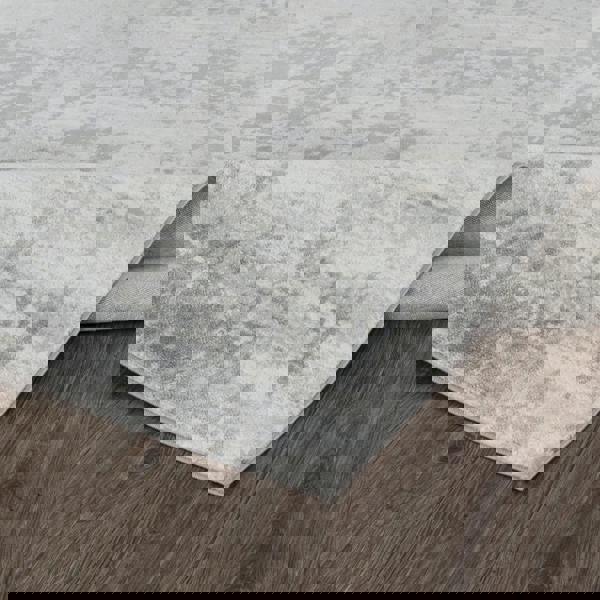 Livabliss Monaco-Abstract Grey Ivory Modern Marble Rug