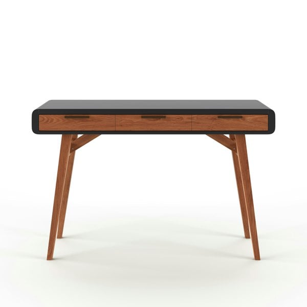 Dorel Home Pevensey Office Desk in Black Oak