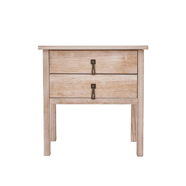 Portofino 2 Drawer Bedside Table Drop Handle