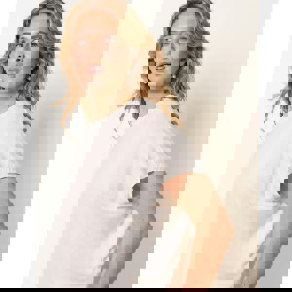 Blue Vanilla Short Sleeve Texture Knit Top