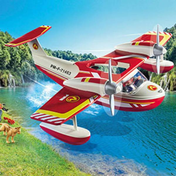 Playmobil Firefighting Seaplane with Extinguishing Function - 71463 Playset