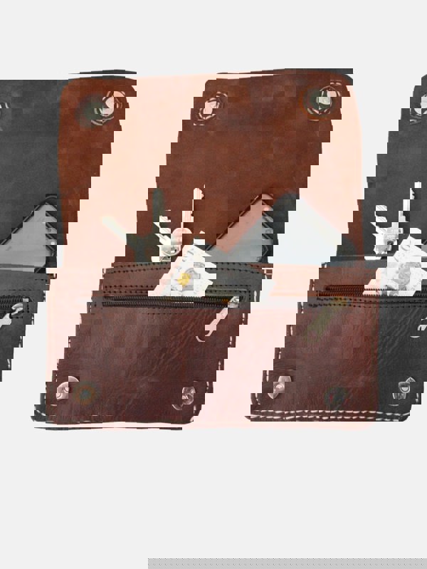 Inside of Shoulder Bag in Brown