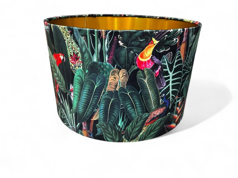 Lampshades By Hannah Velvet Jungle With Tropical Birds Lampshade