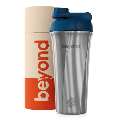 Beyond Shakers Brushed Steel & Blue Twist