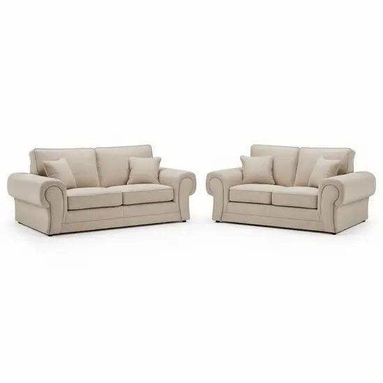 Snug Furniture Wilcot 3+2 Beige Sofa Set Full-Back