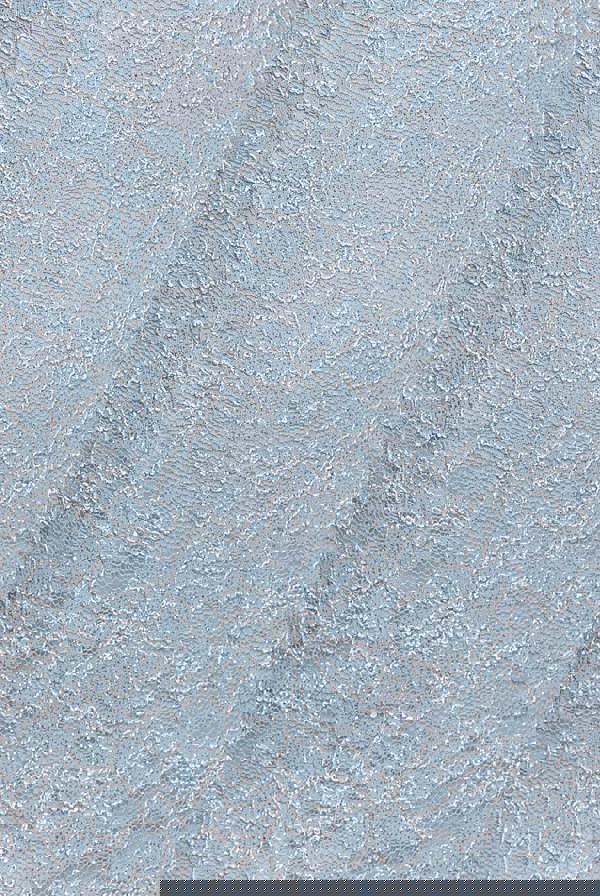 Scallop Lace Puff Sleeve Fit & Flare Midi Dress - Sky Blue DR4694