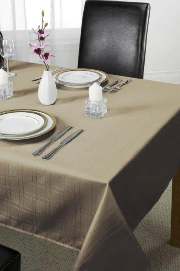 Emma Barclay Chequers Tablecloths - Light Brown