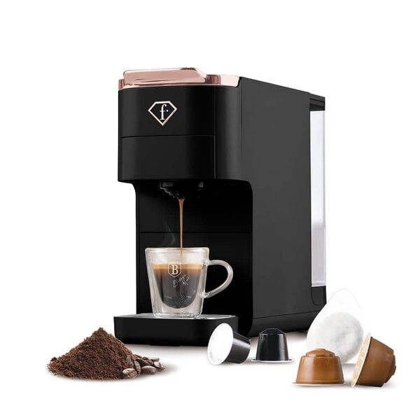 Berlinger Haus Capsule Coffee Maker 4 in 1 Black Rose Gold FTV0157 Fashion