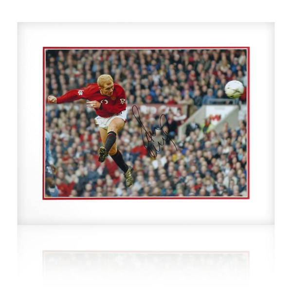 Paul Scholes Signed Manchester United Image Deluxe Mount #2
