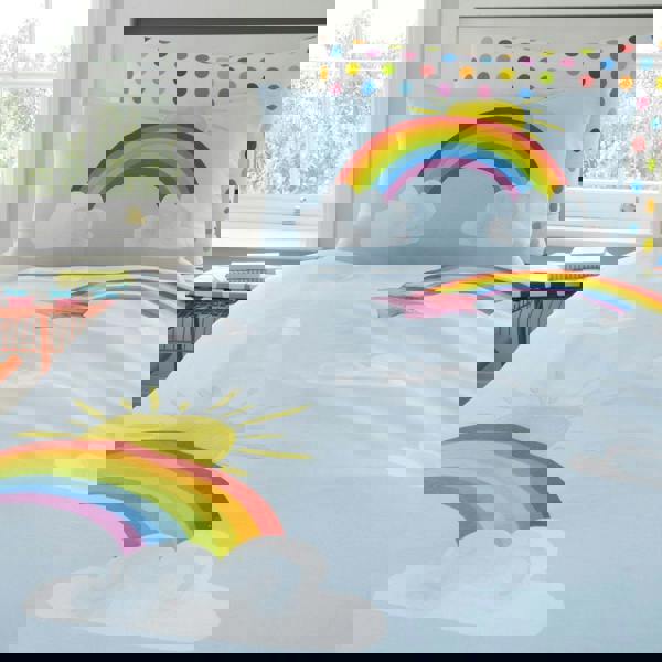 Smart Living Kids Duvet Cover and Pillowcase Set - Sunny Rainbow