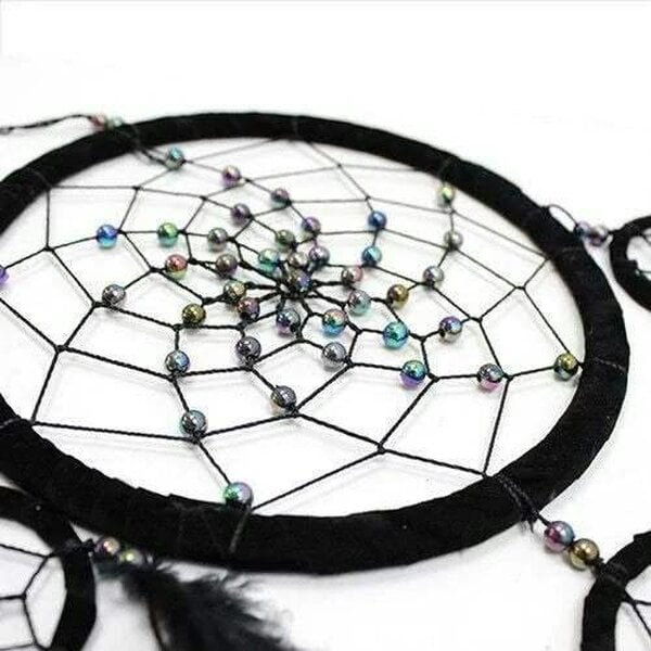 Bali Dreamcatchers - Large Round - BlackWhiteRed